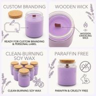Unlabeled Woodwick Soy Candle - Wild Lavender