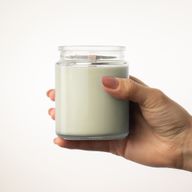 Unlabeled Woodwick Soy Candle - Leaves and Linen