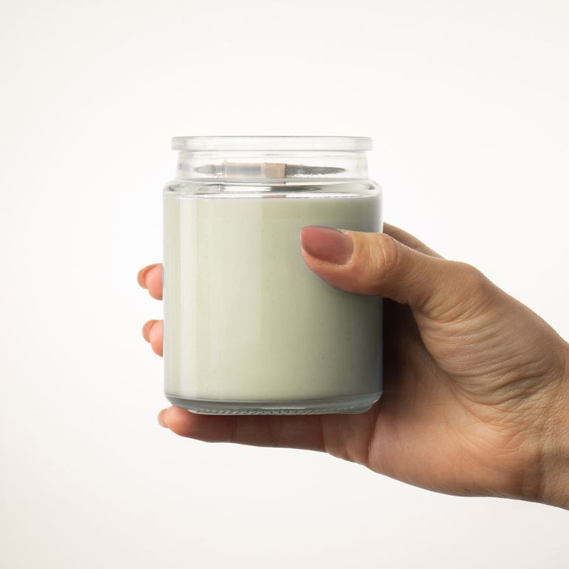 Unlabeled Woodwick Soy Candle - Leaves and Linen