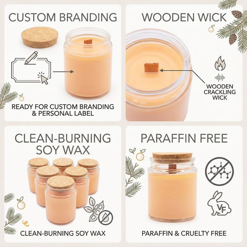 Unlabeled Woodwick Soy Candle - Woodland Zest