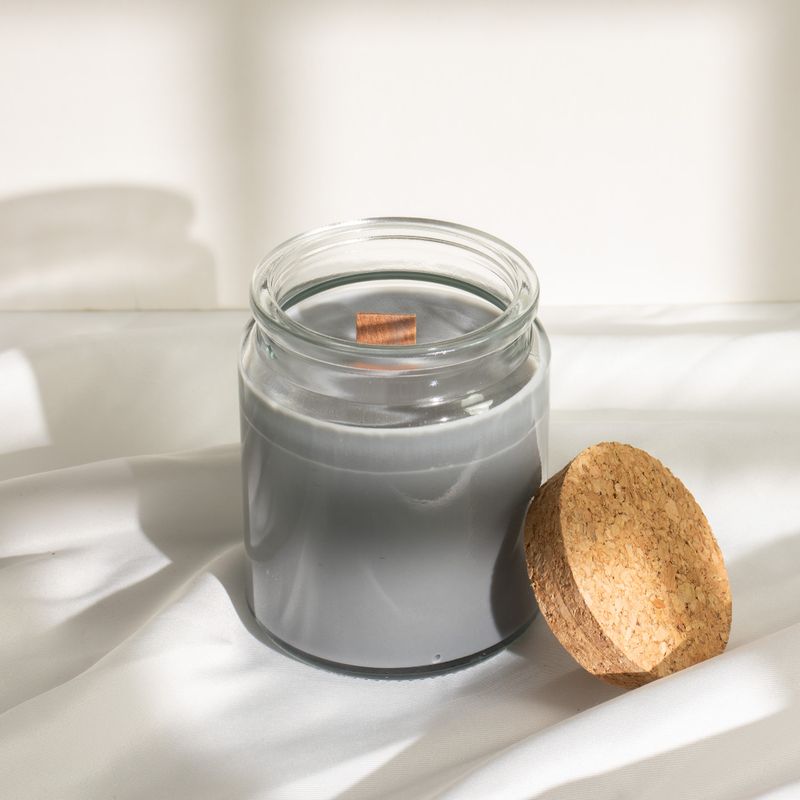 Unlabeled Woodwick Soy Candle - Ash & Woodsmoke
