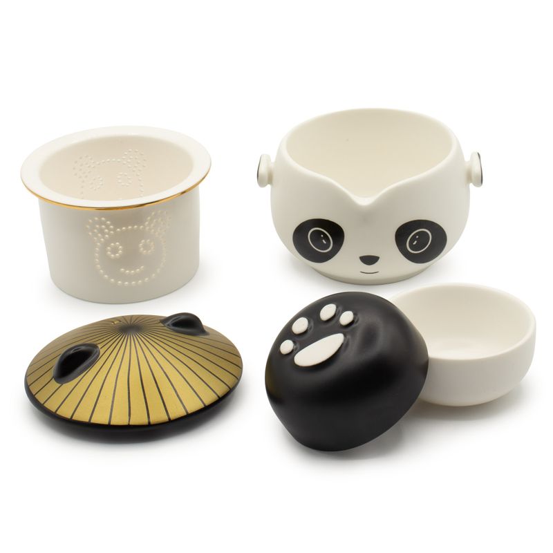 Panda Teapot Set - Two Cups - Travel Pack