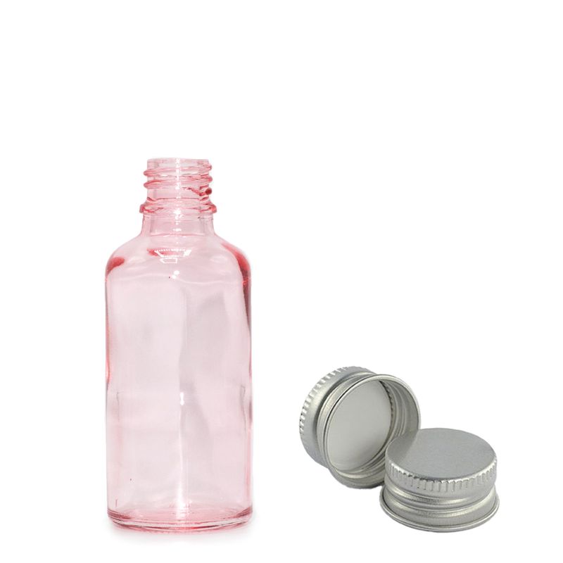10ml Rose Pink Glass Dropper Bottle with Aluminium Cap
