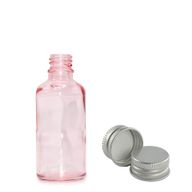 10ml Rose Pink Glass Dropper Bottle with Aluminium Cap