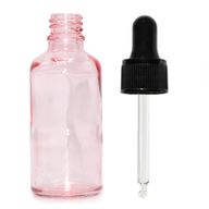100ml Rose Pink Glass Dropper Bottle with Black Pipette