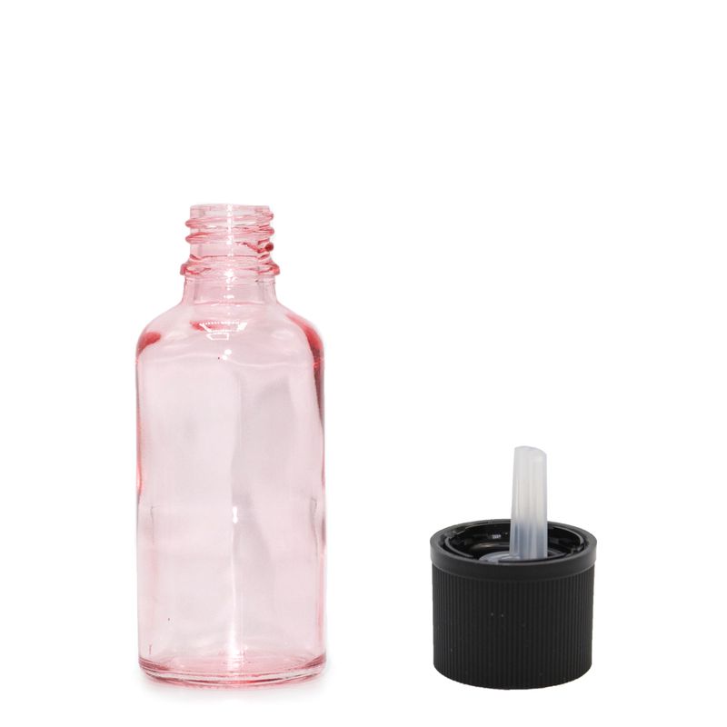 10ml Rose Pink Glass Dropper Bottle with Child Resistant Dropper Cap