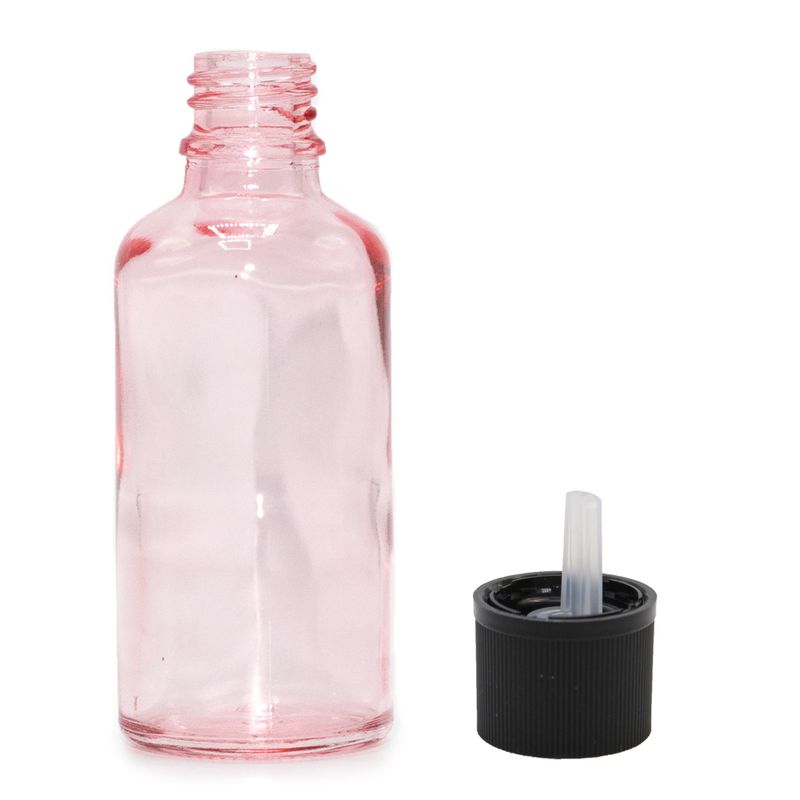 100ml Rose Pink Glass Dropper Bottle with Child Resistant Dropper Cap