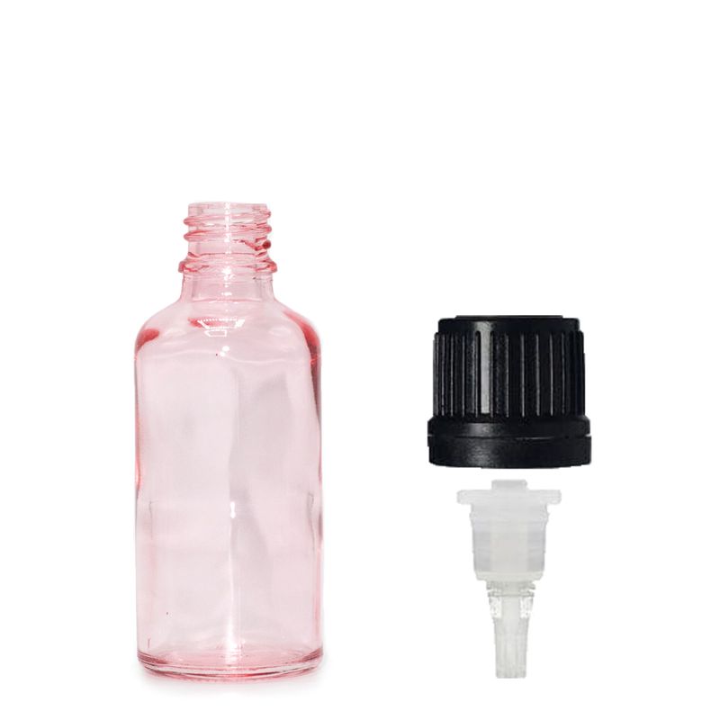10ml Rose Pink Glass Dropper Bottle with Dropper Cap