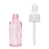 10ml Rose Pink Glass Dropper Bottle with White Pipette