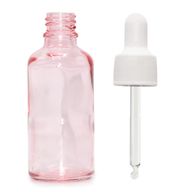 100ml Rose Pink Glass Dropper Bottle with White Pipette