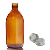 500ml Amber Glass Medicine Bottle with Aluminium Cap