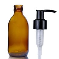 250ml Amber Glass Medicine Bottle with Lotion Pump