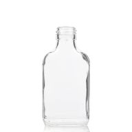 100ml Clear Glass Flask Bottle with Aluminium Cap