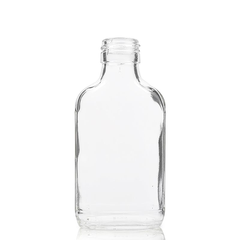 200ml Clear Glass Flask Bottle with Aluminium Cap