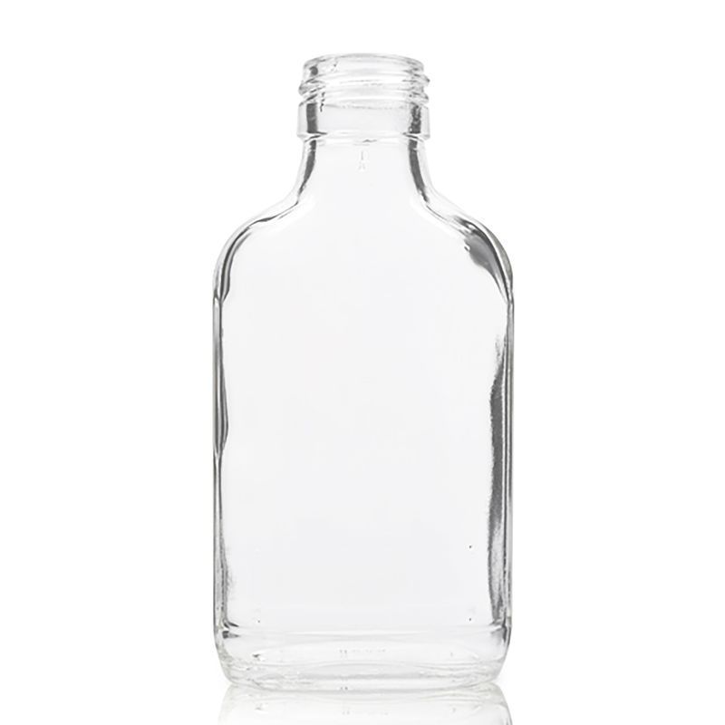 350ml Clear Glass Flask Bottle with Aluminium Cap