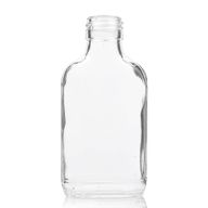 350ml Clear Glass Flask Bottle with Aluminium Cap