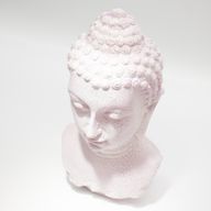 Buddha Bust Lamp Cherry Crackle - Oval Stand