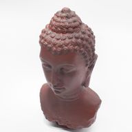 Buddha Bust Lamp Molton Lava - Oval Stand