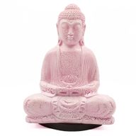 Medditation Buddha Lamp Cherry Crackle - Oval Stand