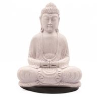 Medditation Buddha Lamp Lavender Crackle - Oval Stand
