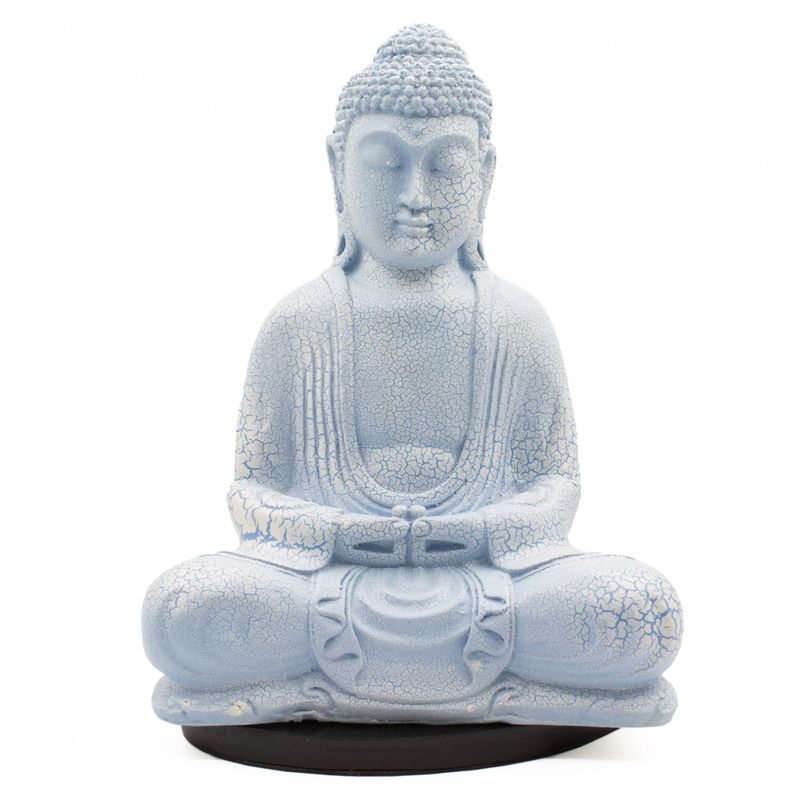 Medditation Buddha Lamp Sky Blue - Oval Stand