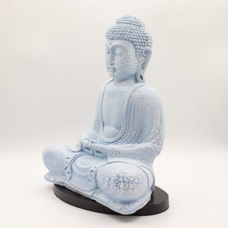 Medditation Buddha Lamp Sky Blue - Oval Stand