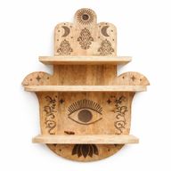 Hamsa Shaped Wall Shelf