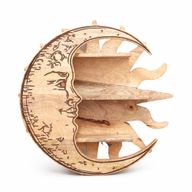 Sunrays & Moon 3 Tier Wall Shelf