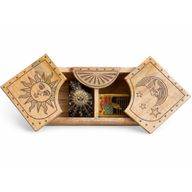 Sun & Moon Carved Sliding Box