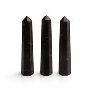 Gemstone Six Face Obelisk Points approx 11cm - Black Tourmaline