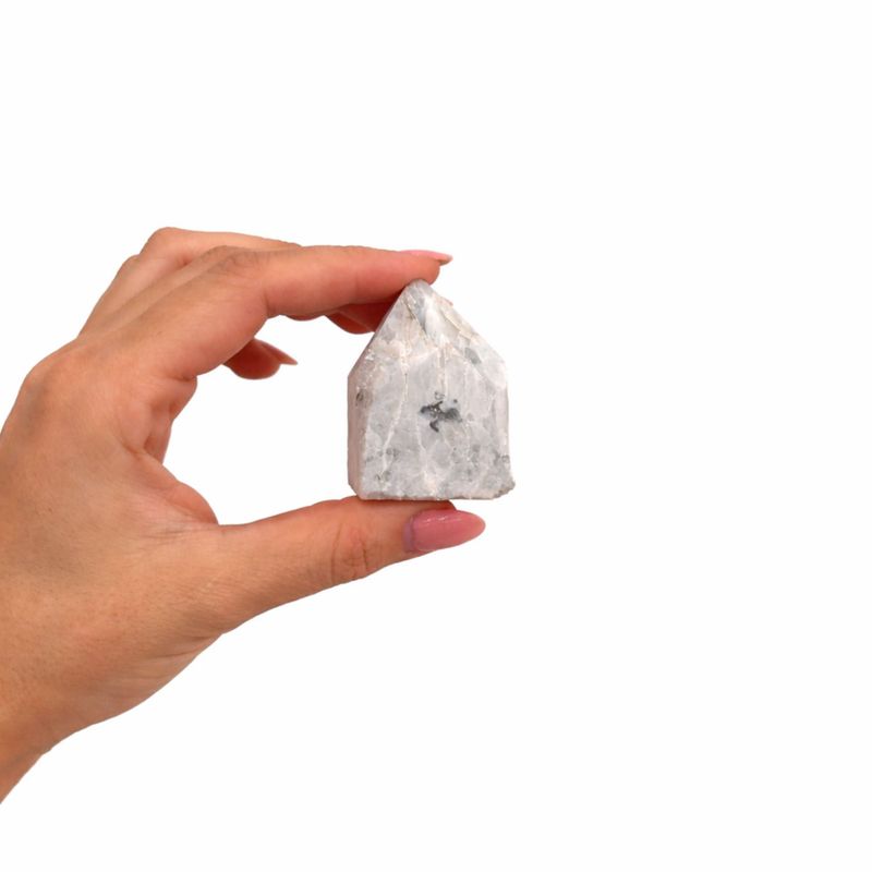 Bulk Gemstone Top Polished Points - Rainbow Moonstone  (approx 5-6 pieces)
