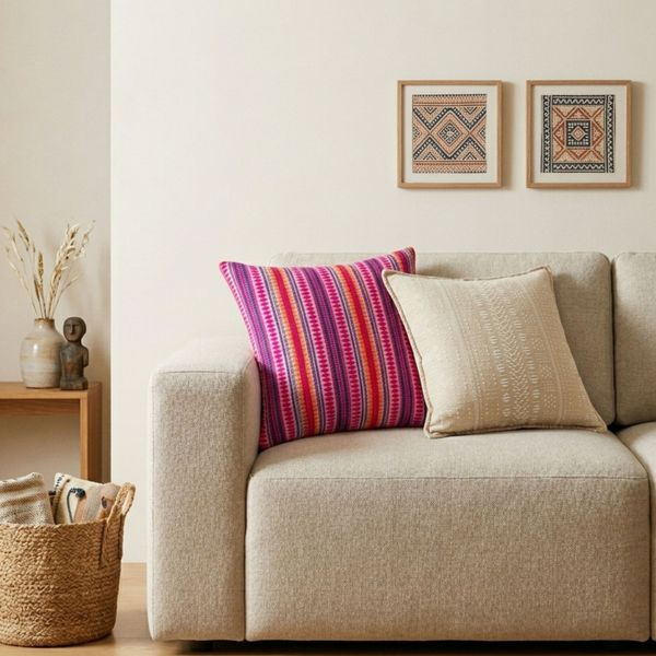 Classic Cushion Cover - Neon Stripes- 45x45cm