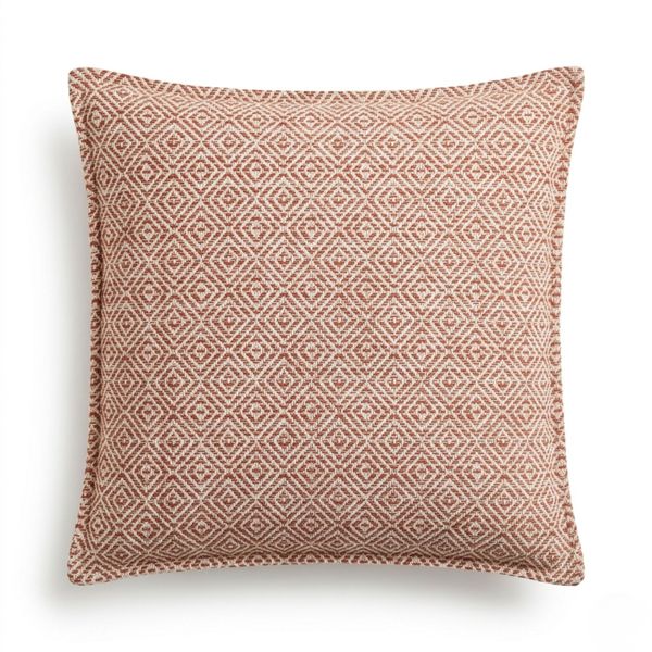 Classic Cushion Cover - Burgundy Squares- 45x45cm