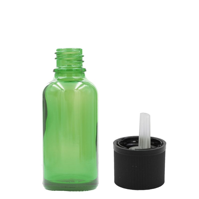 15ml Green Glass Dropper Bottle with Child Resistant Dropper Cap