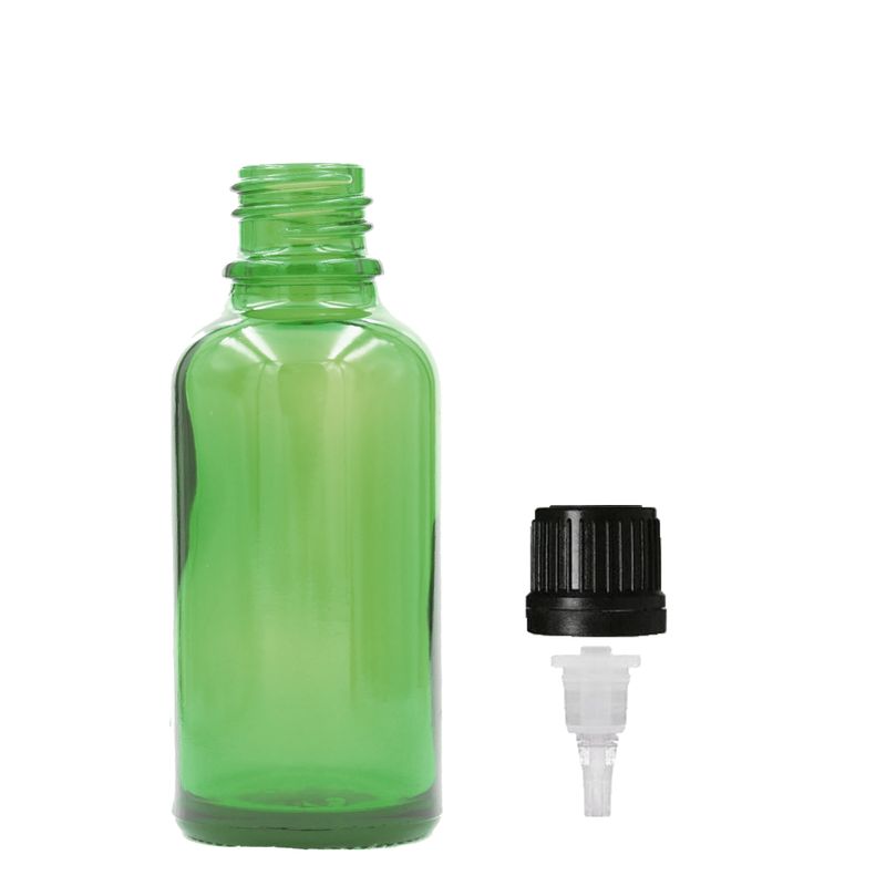 30ml Green Glass Dropper Bottle with Dropper Cap