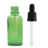 50ml Green Glass Dropper Bottle with Black T/E Pipette