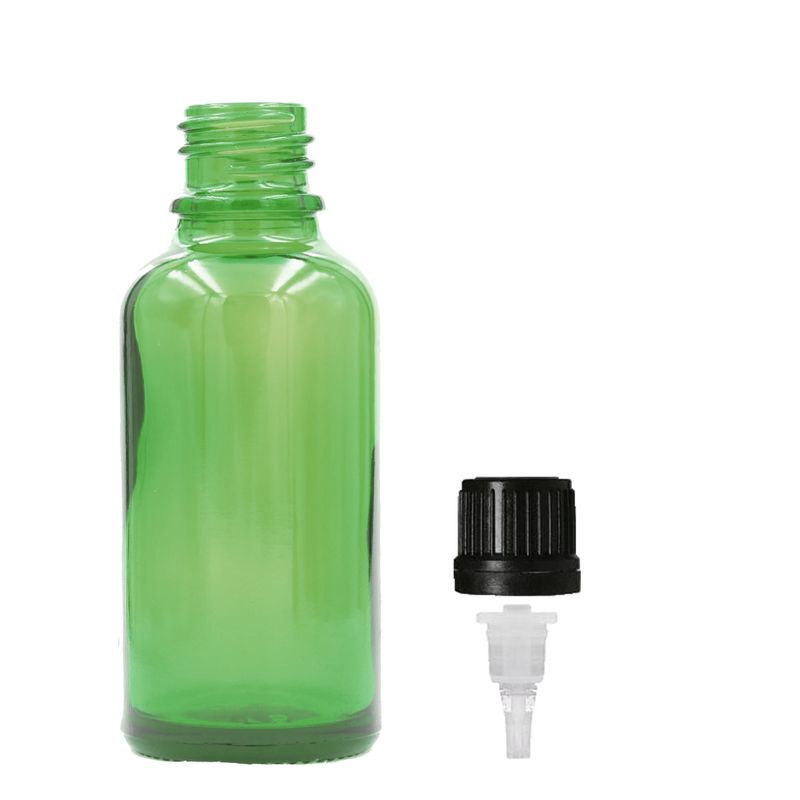 50ml Green Glass Dropper Bottle with Dropper Cap