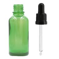 100ml Green Glass Dropper Bottle with Black T/E Pipette