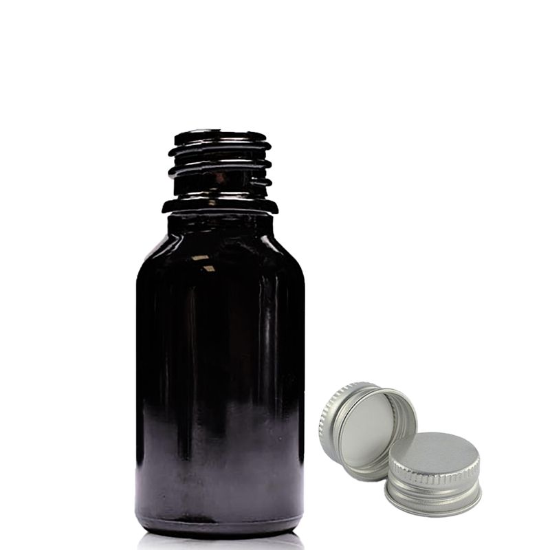 15ml Black Glass Dropper Bottle with with Aluminium Cap