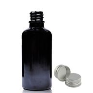 50ml Black Glass Dropper Bottle  with Aluminium Cap