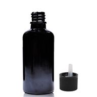 50ml Black Glass Dropper Bottle  with Child Resistant Dropper Cap