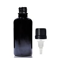 50ml Black Glass Dropper Bottle with Dropper Cap