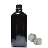 100ml Black Glass Dropper Bottle with Aluminium Cap