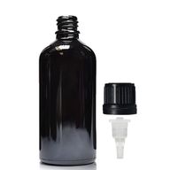 100ml Black Glass Dropper Bottle with Dropper Cap