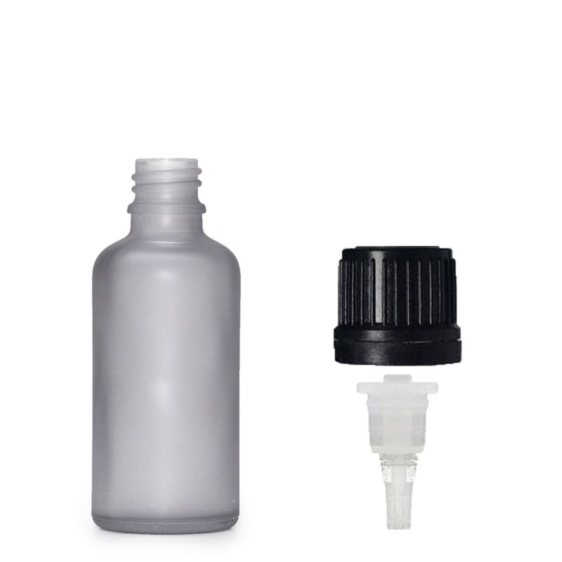 10ml Frosted Grey Glass Dropper Bottle with Dropper Cap