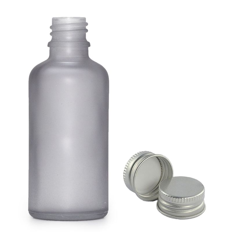 100ml Frosted Grey Glass Dropper Bottle with with Aluminium Cap