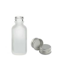 10ml Frosted White Glass Dropper Bottle with Aluminium Cap