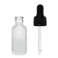 10ml Frosted White Glass Dropper Bottle with Black Pipette
