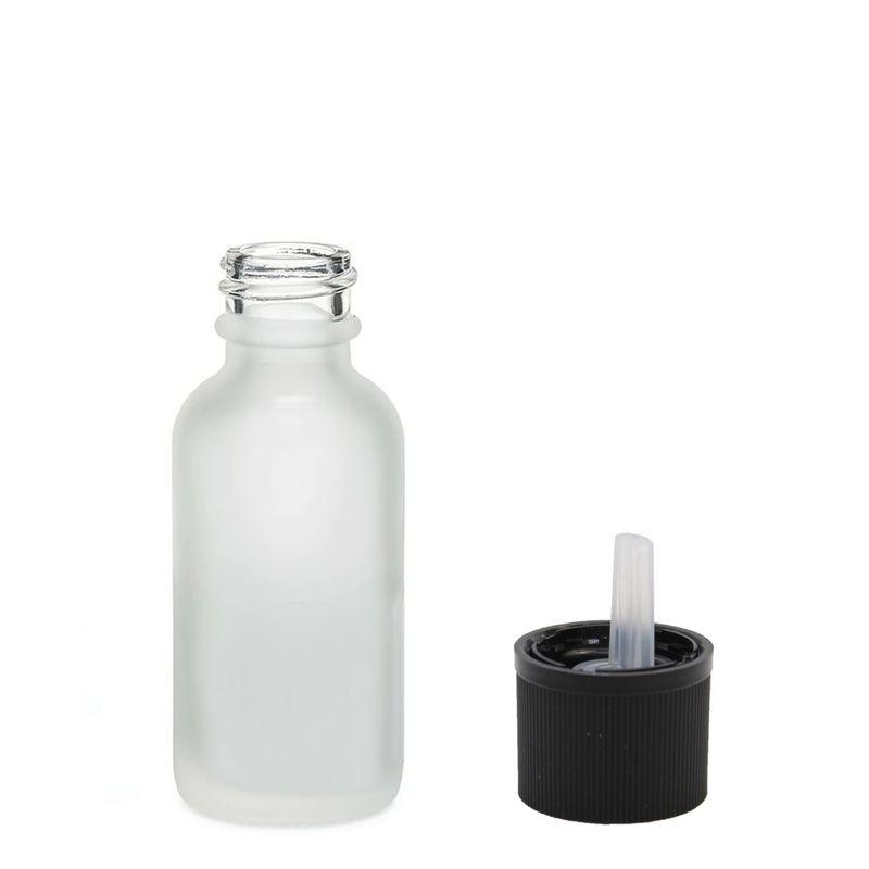 10ml Frosted White Glass Dropper Bottle with Child Resistant Dropper Cap