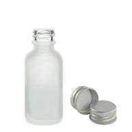 30ml Frosted White Glass Dropper Bottle  with with Aluminium Cap